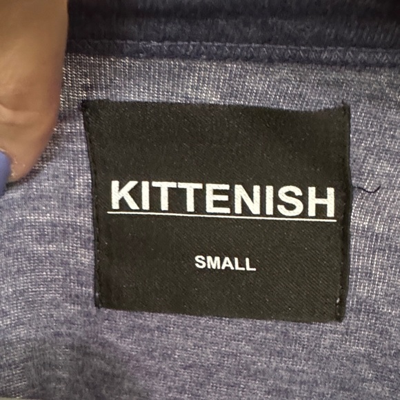 Kittenish Blue Long Sleeve Tee with Gold Accents - Picture 3 of 8